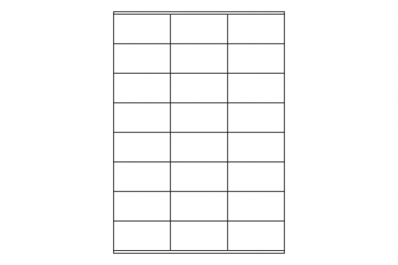 Planche d'étiquettes standards